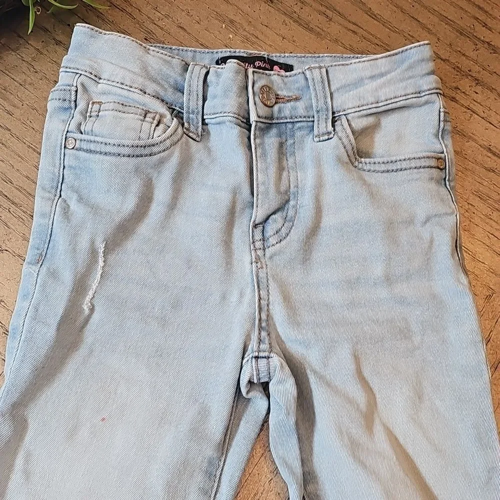 Celebrity Pink Light Blue Distressed Jeans Size 5 Girls